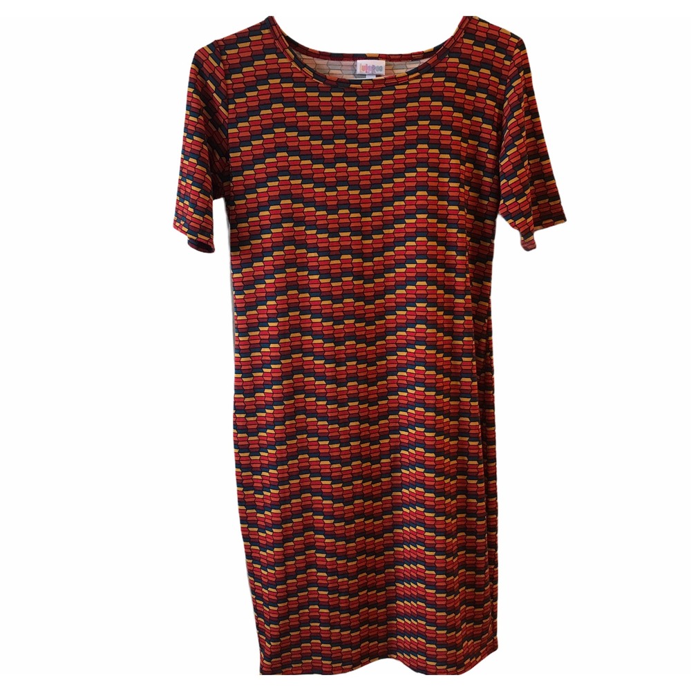 LuLaRoe Julia Knit Pencil Dress form fitting knee-length Spring Summer Fall Sz M